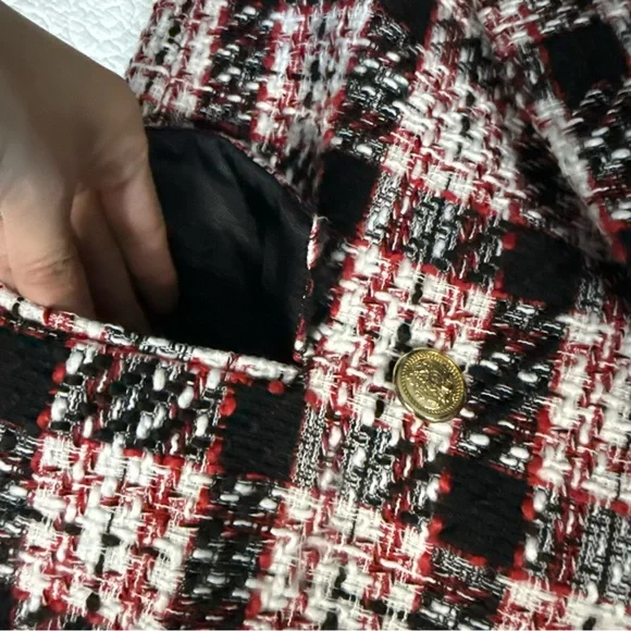 Zara Pink and Black Plaid Blazer - Picture 13 of 15